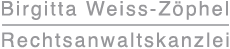 Logo: Birgitta Weiss-Zöphel - Rechtsanwältin und Fachanwältin für Familienrecht